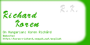 richard koren business card